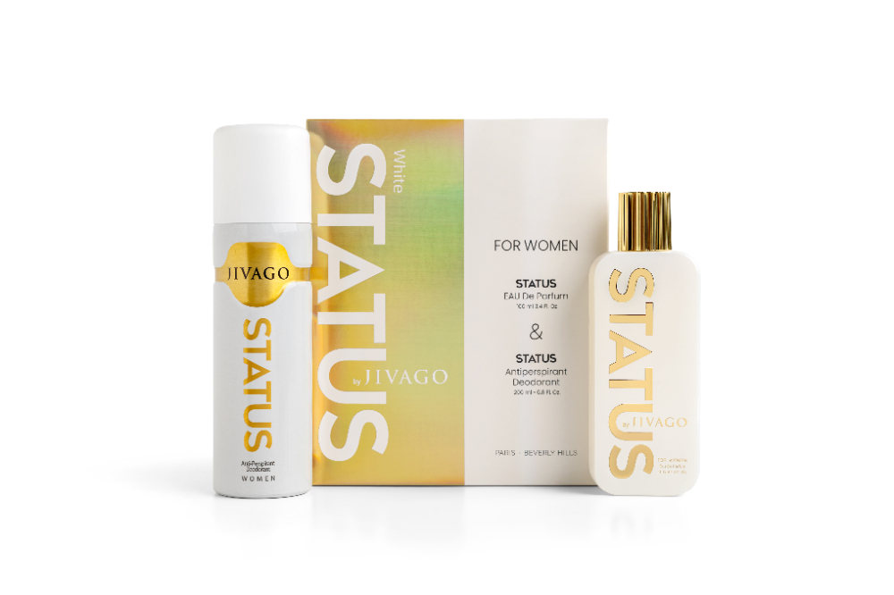 SET STATUS WHITE FOR WOMEN 100ML EDP + DEODORANT 200ML